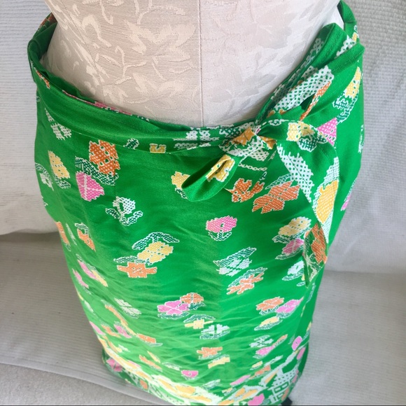 VTG 70s Malia Printed Floral Folk Maxi Skirt - Picture 6 of 8